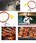 Thermocouple probe kit for Traeger D2 PRO/Ironwood grills; red wire, yellow plug, metal probe and mounting hardware