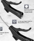 8 Piece Air Blower Nozzle Set With Pistol Grip For Compressor shown with black ergonomic handle and iron barrel