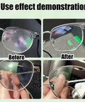 Scratch Remover Paste For Glasses And Screens Pro Repair Kit, Quick Fix Polishing Paste shown on glasses with before and after effects