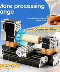 Snag This All Metal Mini Bench Lathe Machine With 36W High Output Motor And 20000 Rpm for wood processing with 70mm diameter.