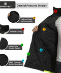Mens Top Shelf High Visibility Reflective Jacket Waterproof Winter Work Parka Built Like A Tank Ansi Class 3 Safety Coat features fleece lining and inside pockets.