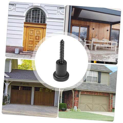 Sliding Barn Door Track Hardware Kit With Wall Spacers And Connectors For No Fuss Installation Pipe Clamp And Screws in front of various doors.