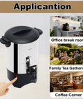 5.2L Heavy Duty Large Capacity Commercial Coffee Urn With Quick Brew For Offices, Catering And Churches, 30-Cup Percolator