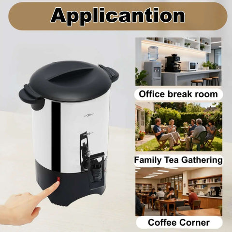 5.2L Heavy Duty Large Capacity Commercial Coffee Urn With Quick Brew For Offices, Catering And Churches, 30-Cup Percolator