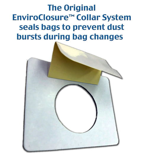 EnviroClosure collar system of Premium Replacement Vacuum Bags For Kenmore Type C Q 5055 50557 50558 And Panasonic Type C5