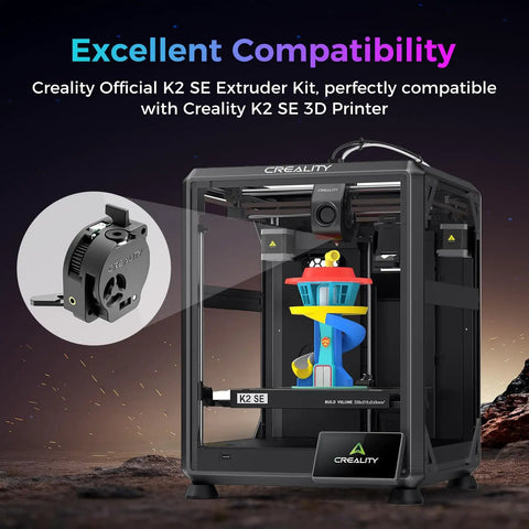 K2 SE Extruder Kit Replacement With Beefy 80N Extrusion Force, Built-In Filament Break Sensor, Heavy-Duty Dual Gears For Smooth Feeding, No-Jam Printing, Direct Swap For Your K2 SE 3D Printer, Creality K2 SE compatible extruder