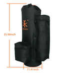 Carbon Fiber Paintball Tank Carrier Backpack For 6.8L And 9L Air Cylinders Neoprene Canvas Pouch With Polyester Lining Black