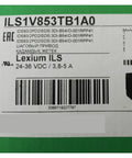 Integrated Stepper Motor ILS1V853TB1A0 label with model number, barcode, and 24-36 VDC rating