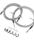 Premium Fuel Line Kit For Chevy Silverado And GMC Sierra Replaces 819-816 Perfect Fix For Leaks And Bad Delivery On 2004 To 2010 Models stainless braided hoses with clamps and fittings