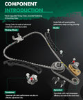 Timing Chain Kit TK348 Fits Buick Regal Cadillac ATS CTS Chevrolet Colorado Malibu Impala GMC Acadia Canyon 2.0L And 2.5L Engines High Quality OE Replacement diagram showing components