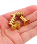 Leaf Connector Kit Set For Furniture And Wardrobe Shelves, Zinc Alloy Dowel Pins With Copper Sleeves in hand