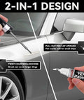 Grey Car Touch Up Paint Pen For Scratches And Chips Automotive Scratch Repair Kit And Auto Scratch Remover For Cars And SUVs Quick Application Smooth Gloss Finish