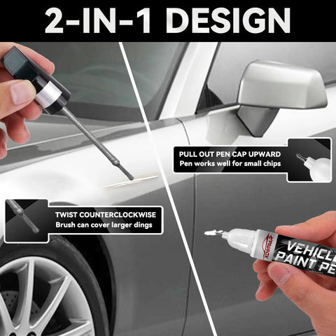 Grey Car Touch Up Paint Pen For Scratches And Chips Automotive Scratch Repair Kit And Auto Scratch Remover For Cars And SUVs Quick Application Smooth Gloss Finish