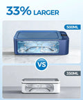 Comparison of Heavy Hitter Ultrasonic Jewelry Cleaner With Triple Frequency Waves, 500ml blue model vs 350ml white model.