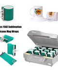 Three Pack 15OZ Sublimation Silicone Mug Wraps For Oven Printing, Heat Resistant 3D Mug Clamps in use with printer