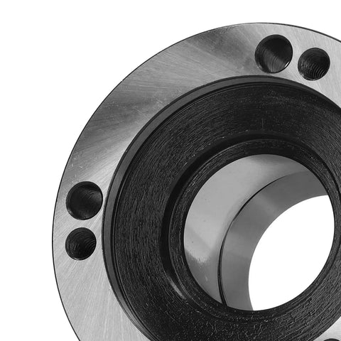 Close-up of Heavy Duty ER50 Collet Chuck With 100Mm Diameter And Seven Holes For Lathe Milling CNC Machine Tool Made From Carbon Steel.