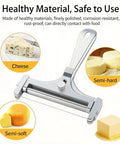 Built Tough Adjustable Cheese Slicer With Sharp Wire Cutter And Super Clutch Mini Silicone Tongs for slicing semi-soft cheese.