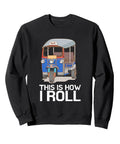 Unisex Classic Fit Soft Cotton Pullover Sweatshirt Dropping That Authentic Thai Tuk Tuk Racer Nostalgia For Real Bangkok Explorers And Auto Drivers Straight Up Chill Streetwear Comfort with Tuk Tuk graphic.