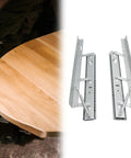Rock Solid Heavy Duty Extendable Slide Rail Mechanism With Precision Lifting Hinge For No Sweat Adjustments and Truly Game Changing Square To Round Dining Table Space Flexibility.