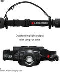 H15R Core Headlamp 2500 Lumen Helmet Light With Advanced Focus System IP67 Waterproof Hard Hat Light Front and Side View