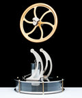 Low Temperature Stirling Engine For Coffee Mug Power, Easy Start Steam Engine Model with visible flywheel in action