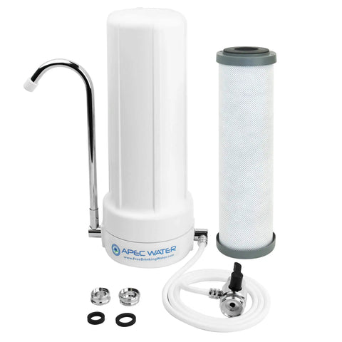 Countertop Drinking Water Filter System For City Water, Lightweight Portable Unit That Reduces Chlorine, Sediment, Lead And Odor, Deliver