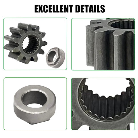 Steering Pinion Gear And Bushing Kit For MTD Cub Cadet Lawn Tractors LTX 1050 LT1046 showing gear and bushing details