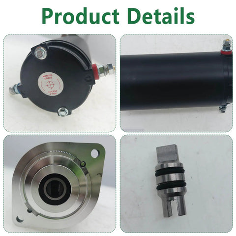 Replacement Hydraulic Pump Motor For Unidirectional RV Leveling Power Units With Manual Drive And Sealed Collar Coupling