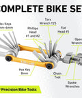 Compact Bike Multitool With Carry Case, 19 Tools For Grab And Go Repairs detailing hex wrenches and chain breaker