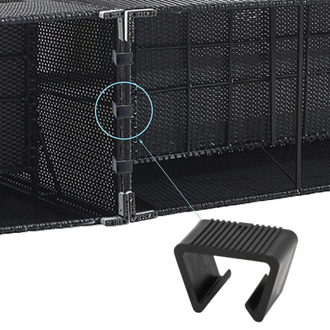 Easy Install Chair Fastener Clips For Outdoor Rattan Furniture Sturdy Heat Resistant Clamps to Stop Movement and Wobble close-up
