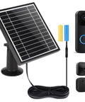 Solar Panel Charger For Blink Video Doorbell And Blink Outdoor Cameras with built in 2200mAh battery and 11.8 ft cable