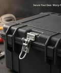 Heavy Duty Adjustable Toggle Latch 304 Stainless Steel Draw Closure for Marine Deck Boxes, shown on black tool case