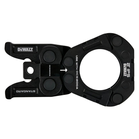Top view of a black 2-inch jaw from Press Kit Tool Set With Rings And Jaw For Half To Two Inch Carbon Steel Pipe Black Iron Pipe