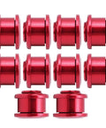 10 Piece BMX Chainring Bolts Set CNC Aluminum Alloy Bolts And Nuts For Single Speed Crankset Replacement Parts Red Colorful Finish