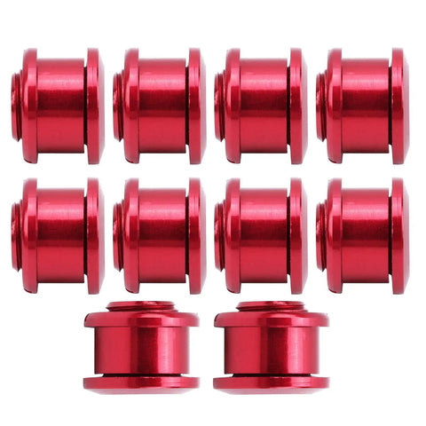 10 Piece BMX Chainring Bolts Set CNC Aluminum Alloy Bolts And Nuts For Single Speed Crankset Replacement Parts Red Colorful Finish