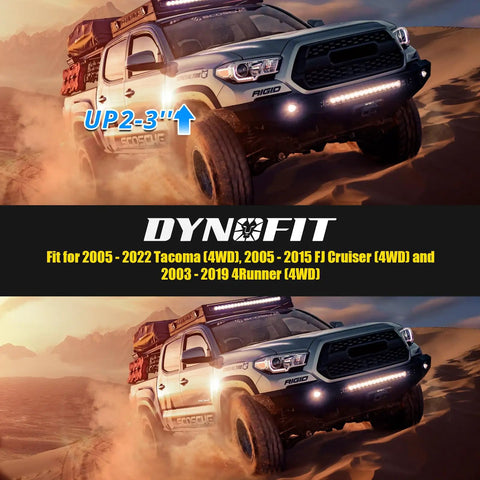 Truck with Differential Drop Kit For 2005-2022 Tacoma 4WD, 2003-2019 4Runner, And 2005-2015 FJ Cruiser 4X4 on desert terrain