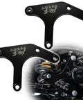 Level Your Trike With These Kickass 1.5 Inch Rear Suspension Lift Brackets For Harley Davidson Trikes, black metal brackets.