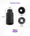 Shop Ready 30mm 12 Point Deep Well Impact Axle Nut Socket Engineered Tough For Quick Hub Lock Nut Pulling On Most Domestic Vehicles Without Giving You Heartburn, size specifications.