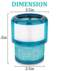 Dimensions of 3 Pack Replacement Filters For Dyson V15 Detect Submarine And V15s Detect Submarine And V11 Torque Drive V11