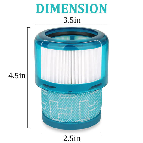 Dimensions of 3 Pack Replacement Filters For Dyson V15 Detect Submarine And V15s Detect Submarine And V11 Torque Drive V11