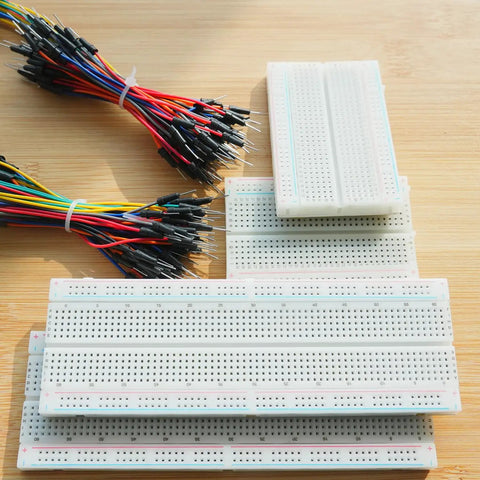 All In One Solderless Breadboard Kit With Two 830-Point Boards And Two 400-Point Boards, 130-Piece Flexible Jumper Wires