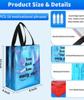 40 Pcs Reusable Gift Bags With Handles Set includes 20 iridescent gift bags and tissue papers for employee appreciation.
