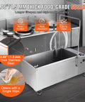 Heavy Duty Mobile Fryer Oil Filter Machine Featuring High Performance Pump Assembly crafted from 0.06" thick stainless steel.