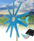 High Output Wind Turbine Generator Kit 20000W 12V 24V 48V With Eight Or Ten Blade Fan for Off Grid Solar Hybrid Power System