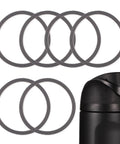 Six Pack Water Bottle Sealing Ring Replacements For FreeSip 24oz 25oz 32oz And 40oz Lids Gaskets Leak Proof Kit With Durable O Ring Seals For No Spill Hydration, silicone rings and bottle lid
