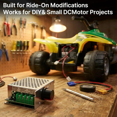 DC Motor Speed Controller 8-50V 30A With Adjustable Overcurrent And Delay Protection For Kids Electric Ride On Brushed Motors Safe Stall Protection Smooth Throttle Control No Fuss Install