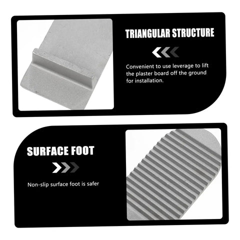 Professional Grade Heavy Duty Aluminum Alloy Furniture Lifter Tool Kit Featuring Anti Slip Leverage for drywall, showcasing triangular structure and non-slip surface.