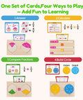 Four methods of using Wooden Fraction Tiles And Circles Set for kid-friendly hands-on math manipulatives and fraction practice.