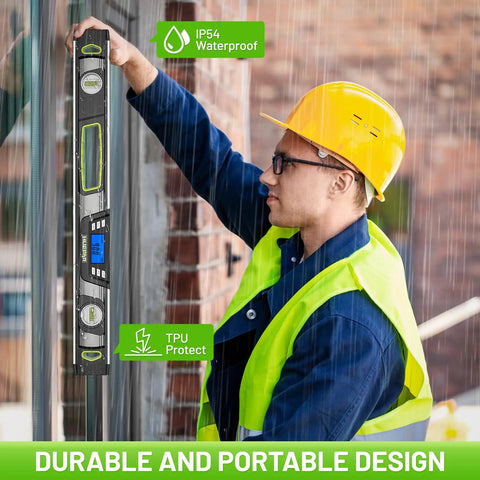 Dead Nuts Precise Magnetic Torpedo Level 24 Inch Machined Aluminum Spirit Square With Rapid Sight Digital Display Built Like A Tank For Swift Cabinet Hangs Tile Grouting And Heavy Duty Framing Tasks