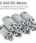 Two Pack High Speed 24V DC Motor Upgrade for Kids Ride On Cars With 10 Tooth Gear 25000 RPM Replacement Drive Engine